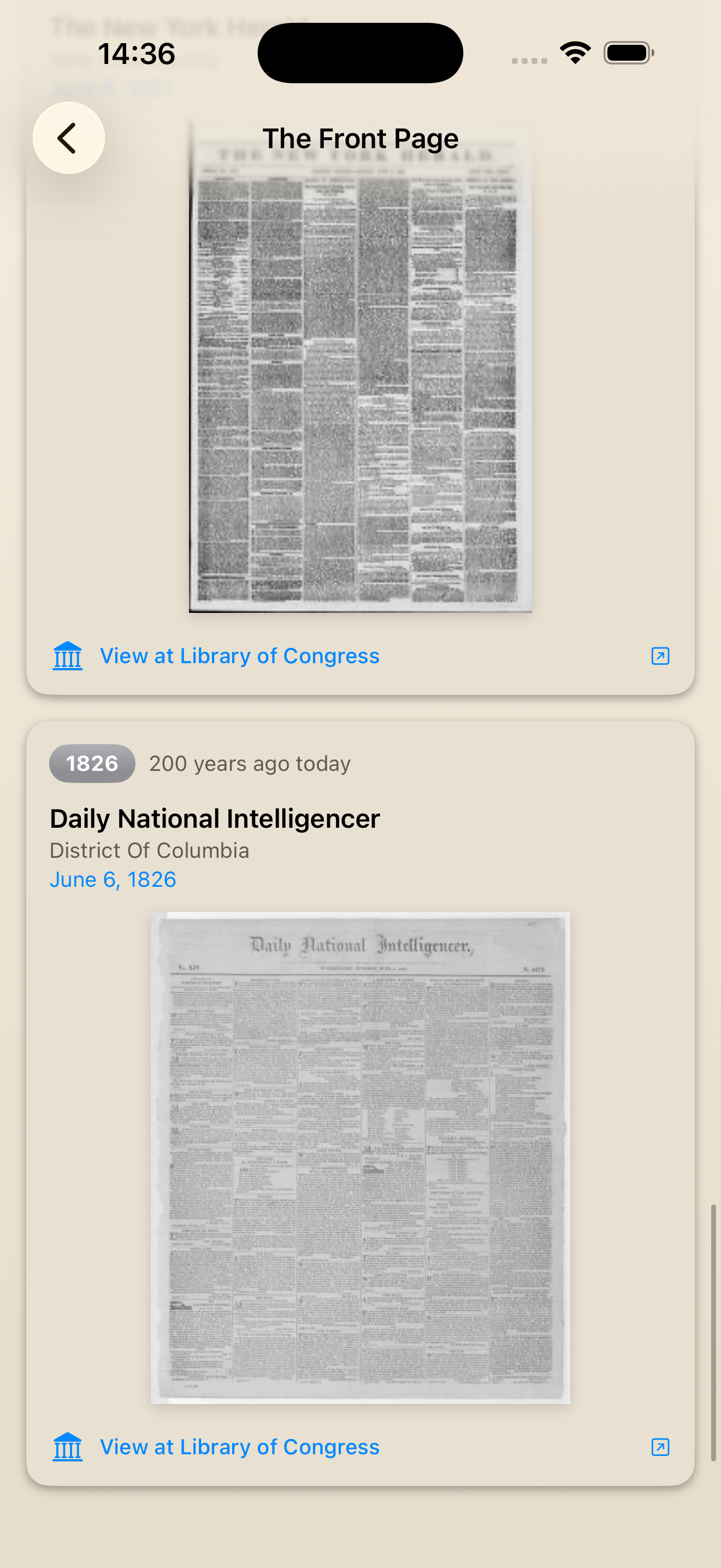 Front page detail