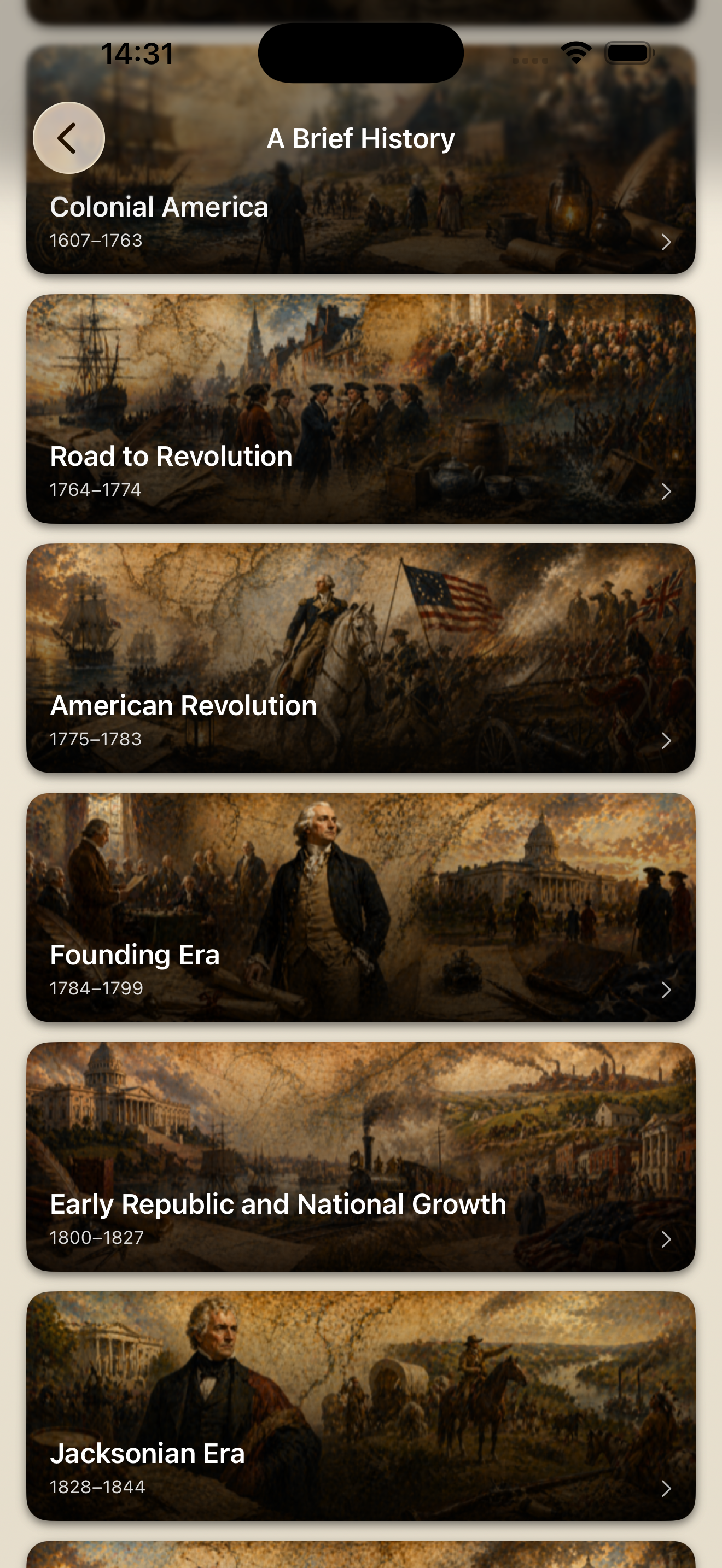 USA History Timeline